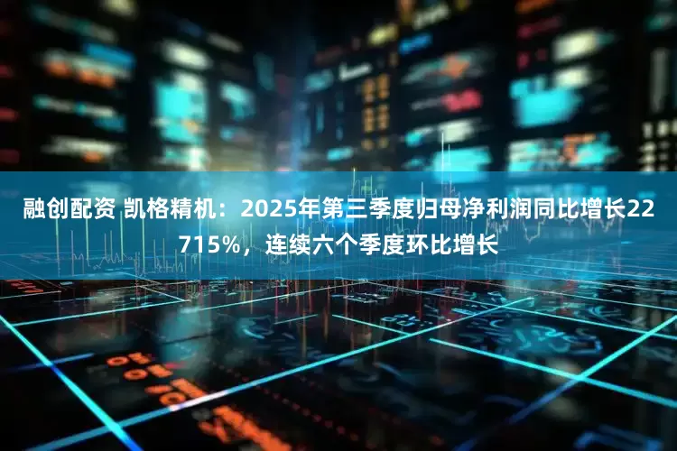 融创配资 凯格精机：2025年第三季度归母净利润同比增长22715%，连续六个季度环比增长