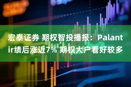 宏泰证券 期权智投播报：Palantir绩后涨近7% 期权大户看好较多